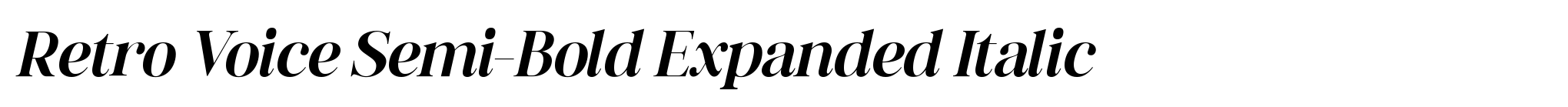 Retro Voice Semi-Bold Expanded Italic image
